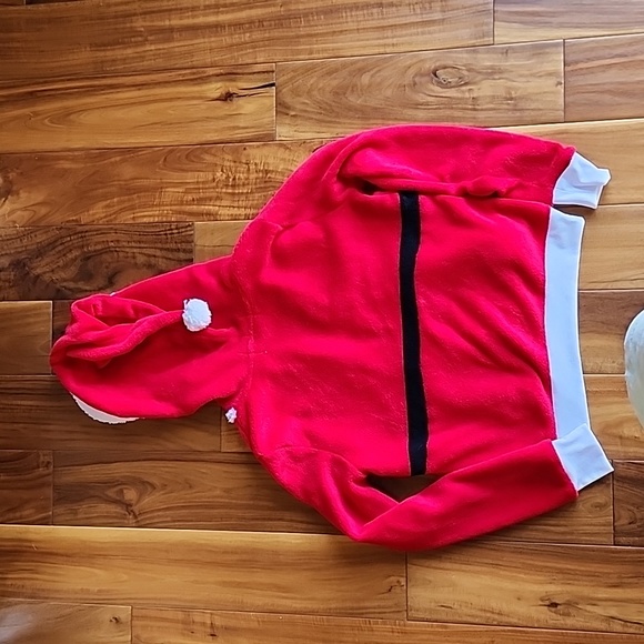 SANTA ZIP UP HOODIE PLUSH SOFT LIKE NEW SIZE SMALL - Picture 4 of 4